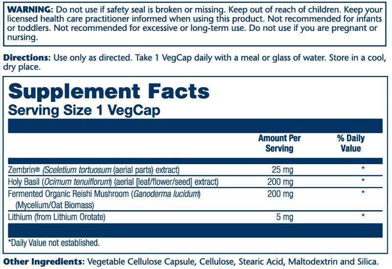 Solaray Sharp Mind Nootropics Mood 60 Caps