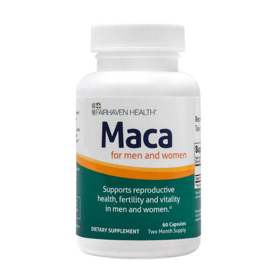 Fairhaven Health Maca – Reproductive Health, Fertility & Vitality Support for Men and Women Dietary Supplement | 60 Capsules | Two-Month Supply