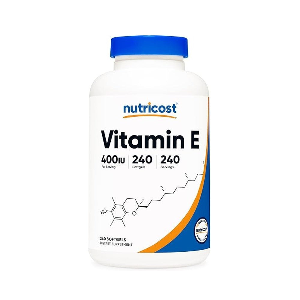 Nutricost Vitamin E 400 IU – Antioxidant Support Dietary Supplement | 240 Softgels | 240 Servings