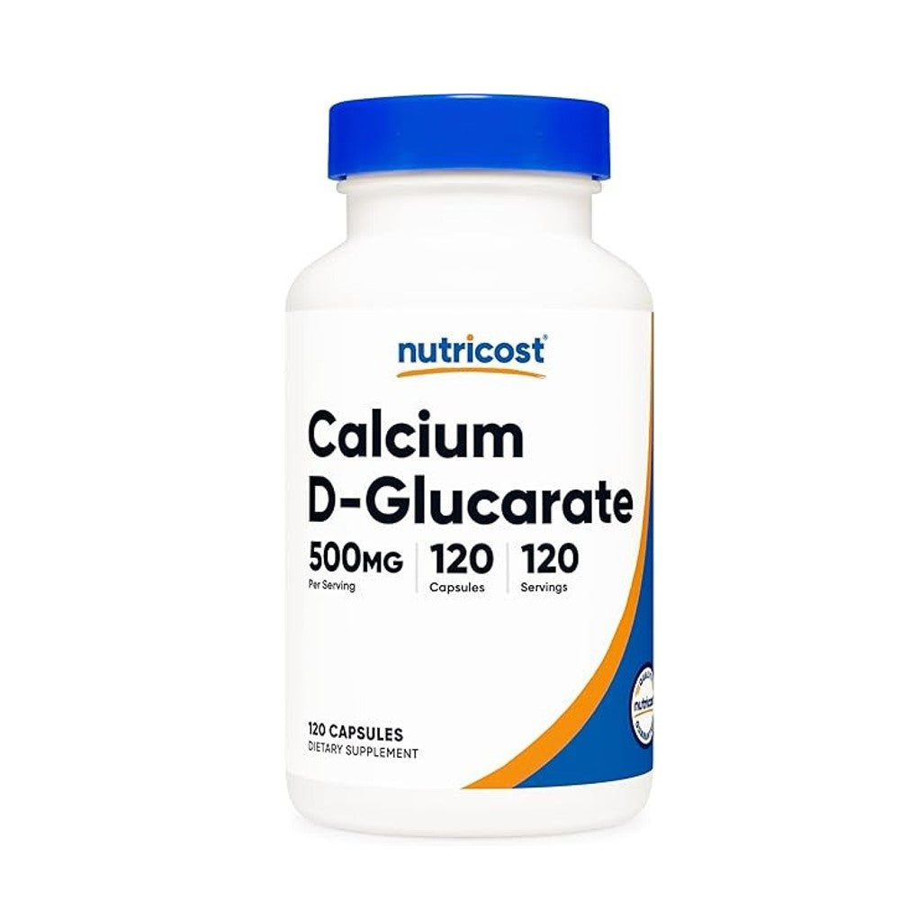 Nutricost Calcium D-Glucarate 500mg – Supports Detoxification & Estrogen Metabolism Dietary Supplement | 120 Capsules | 120 Servings