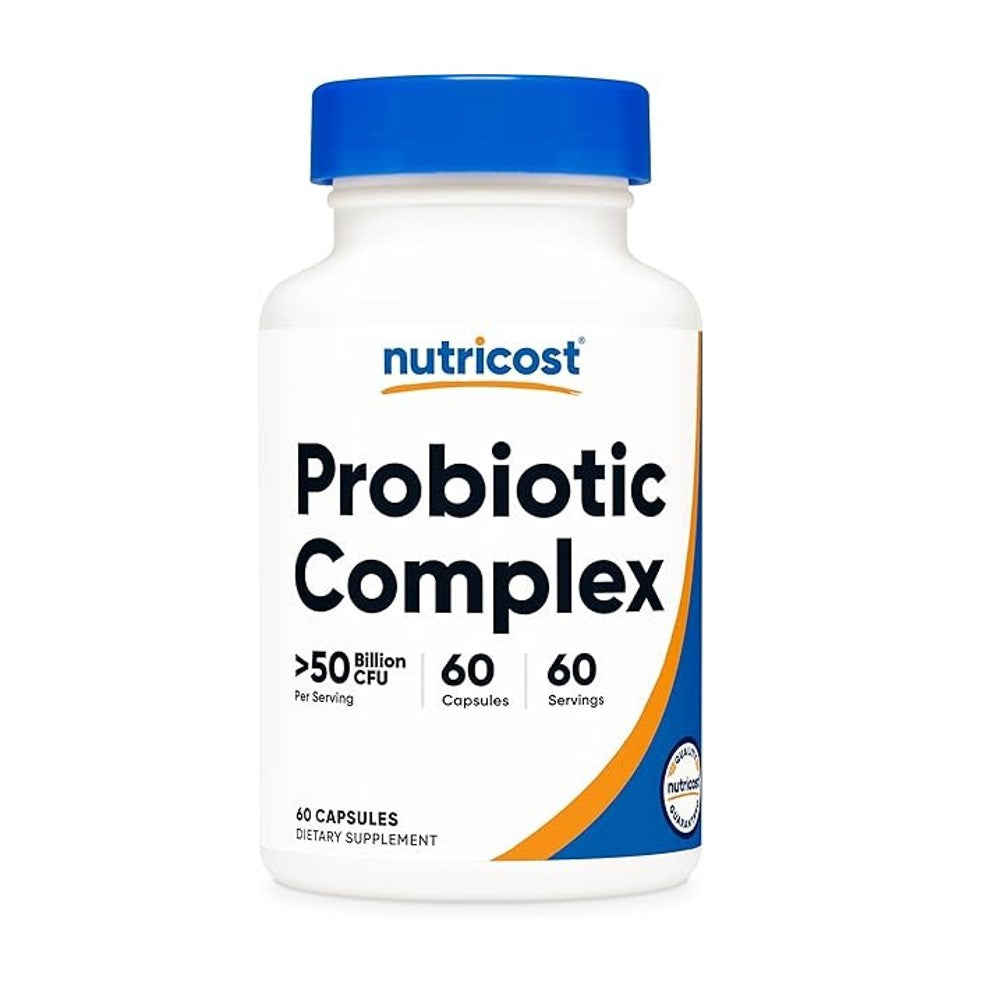 Nutricost Probiotic Complex >50 Billion CFU – 60 Capsules | 30 Servings Supports Digestive Health & Immune Function | Dietary Supplement