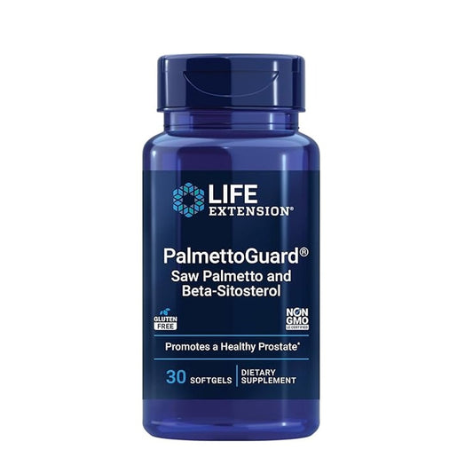 Life Extension PalmettoGuard Saw Palmetto & Beta-Sitosterol – Promotes a Healthy Prostate Non-GMO | 30 Softgels | Dietary Supplement
