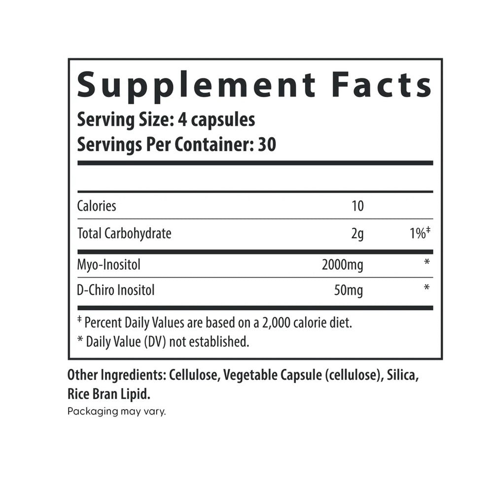 Fairhaven Health Myo + D-Chiro Inositol – 40:1 Blend Supports Metabolic Health, Hormone Balance, Cycle Regularity & Reproductive Wellness | 120 Capsules – 2-Month Supply