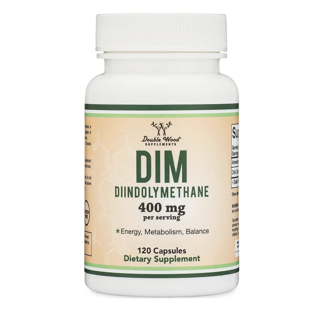 Double Wood DIM (Diindolylmethane) – 400mg Metabolism & Balance Support | 60 Capsules