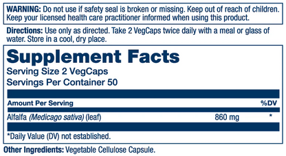 Solaray Alfalfa Leaf 860mg 100 Caps