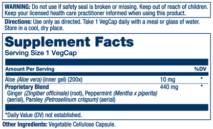 Solaray Aloe Vera Gel 10mg 100 Caps
