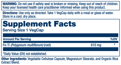 Solaray Fo-Ti Root 610mg 100 caps