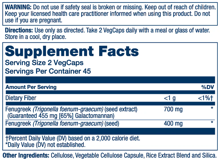 Solaray Fenugreek Seed Extract 700mg 90 Caps