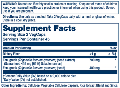 Solaray Fenugreek Seed Extract 700mg 90 Caps