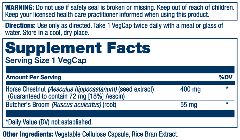 Solaray Horse Chestnut Seed Extract 400mg 60 Caps