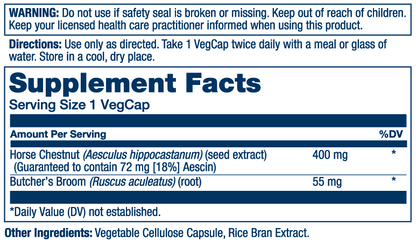 Solaray Horse Chestnut Seed Extract 400mg 60 Caps
