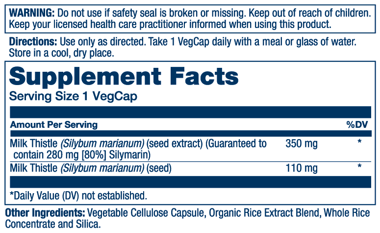 Solaray Milk Thistle Seed Extract 350mg 30 Caps