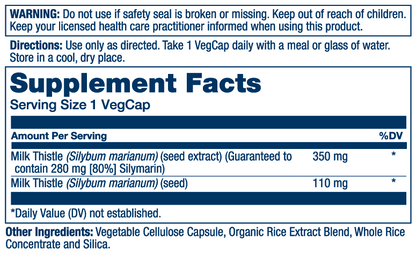 Solaray Milk Thistle Seed Extract 350mg 30 Caps