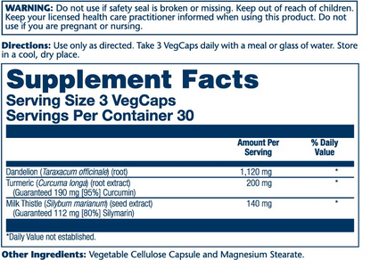 Solaray Siliverin, Liver Cleanse 90 Caps