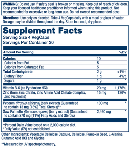 Solaray Saw Palmetto & Pygeum 120 Caps