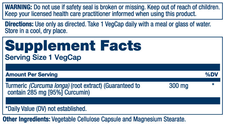 Solaray Turmeric Root Extract 300mg 60 Caps