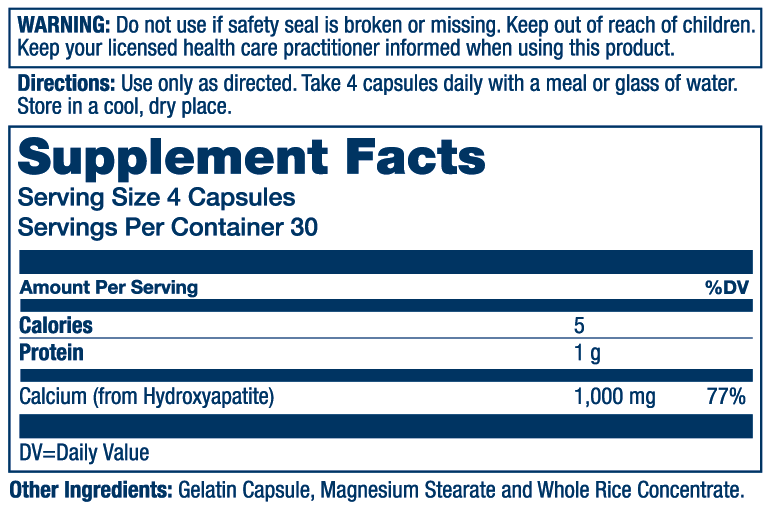 Solaray Calcium Hydroxyapatite 1000mg 120 Caps