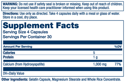 Solaray Calcium Hydroxyapatite 1000mg 120 Caps