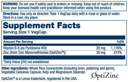 Solaray Opti Zinc 30mg 60 Caps