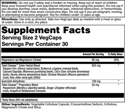 Solaray Total Cleanse Colon 60 Caps
