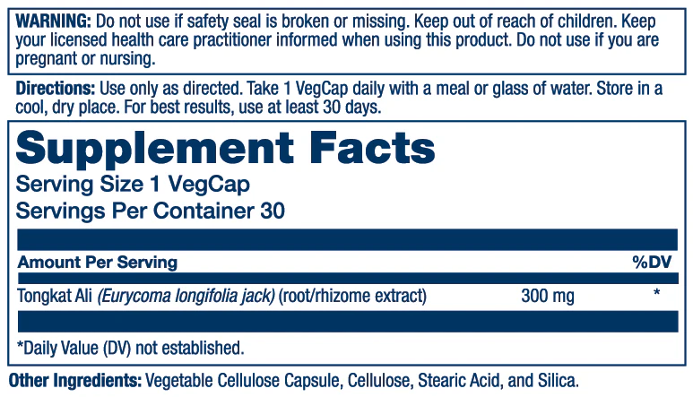 Solaray Tongkat Ali Extract 30 Softgels