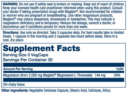 Solaray Smart Mag Magtein ® Magnesium L-Threonate 90 Caps