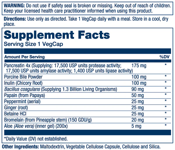 Solaray Super Digestaway + Probiotics 60 caps