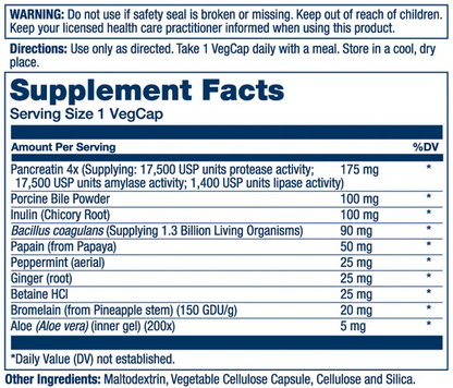 Solaray Super Digestaway + Probiotics 60 caps