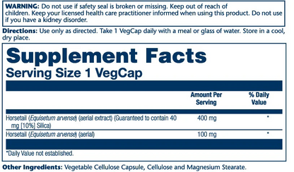 Solaray Horsetail Aerial Extract 400mg 60 Caps