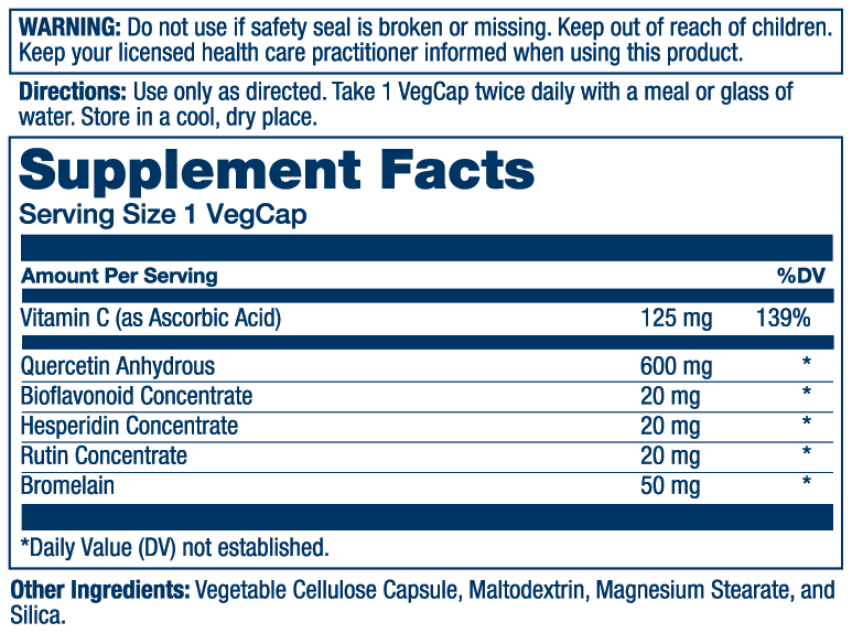 Solaray Mega Quercetin 600mg 60 Caps