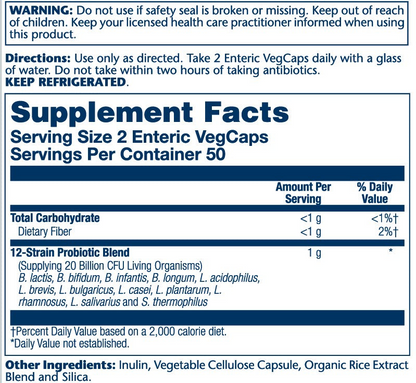 Solaray Multidophilus 12 Strain Probiotic, 20 Billion Cfu 50 Caps