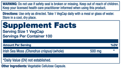 Solaray Irish Sea Moss 100 Caps