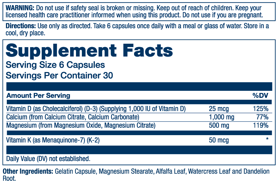 Solaray Cal-Mag Citrate W/d-3 & K-2, 2:1 Ratio 180 Caps