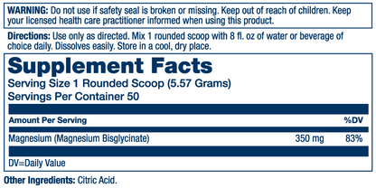 Solaray Magnesium Glycinate Powder 279g