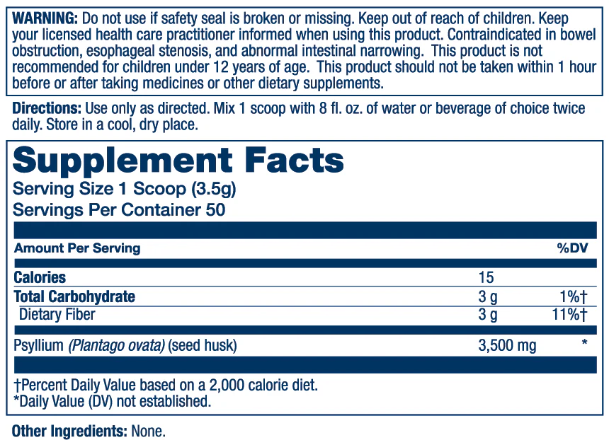 Solaray Psyllium Husk Fiber 175g