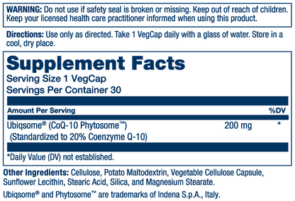 Solaray Pro Sorb Co Q10 9x 200mg 30 Caps