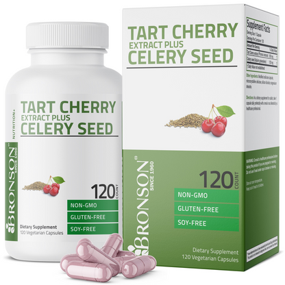 Bronson Vitamins Tart Cherry Extract Plus Celery Seed 60 Caps