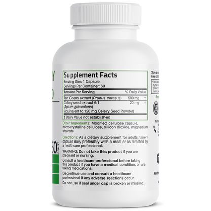 Bronson Vitamins Tart Cherry Extract Plus Celery Seed 60 Caps
