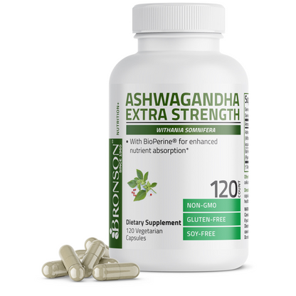 Bronson Vitamins Ashwagandha Extra Strength - 3,000 Mg 60 Caps