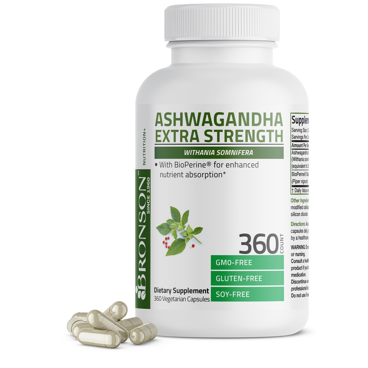 Bronson Vitamins Ashwagandha Extra Strength - 3,000 Mg 60 Caps