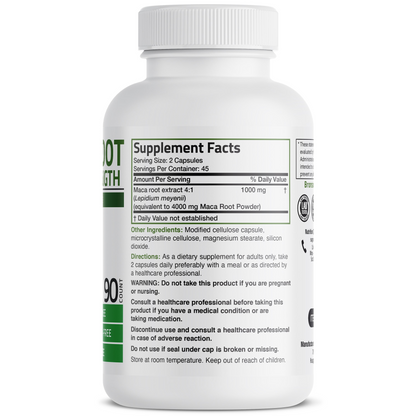 Bronson Vitamins Maca Root Extra Strength 4000 Mg per Serving 90 Caps