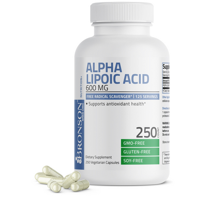 Bronson Vitamins Alpha Lipoic Acid 600 Mg 120 Caps