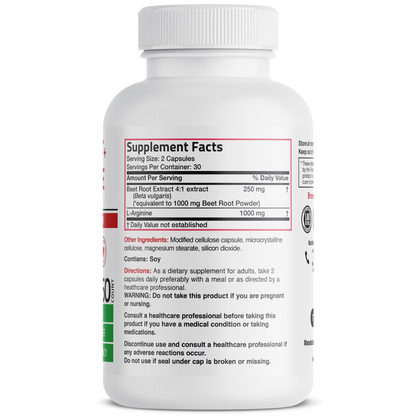 Bronson Vitamins Beet Root + L-Arginine 60 Caps