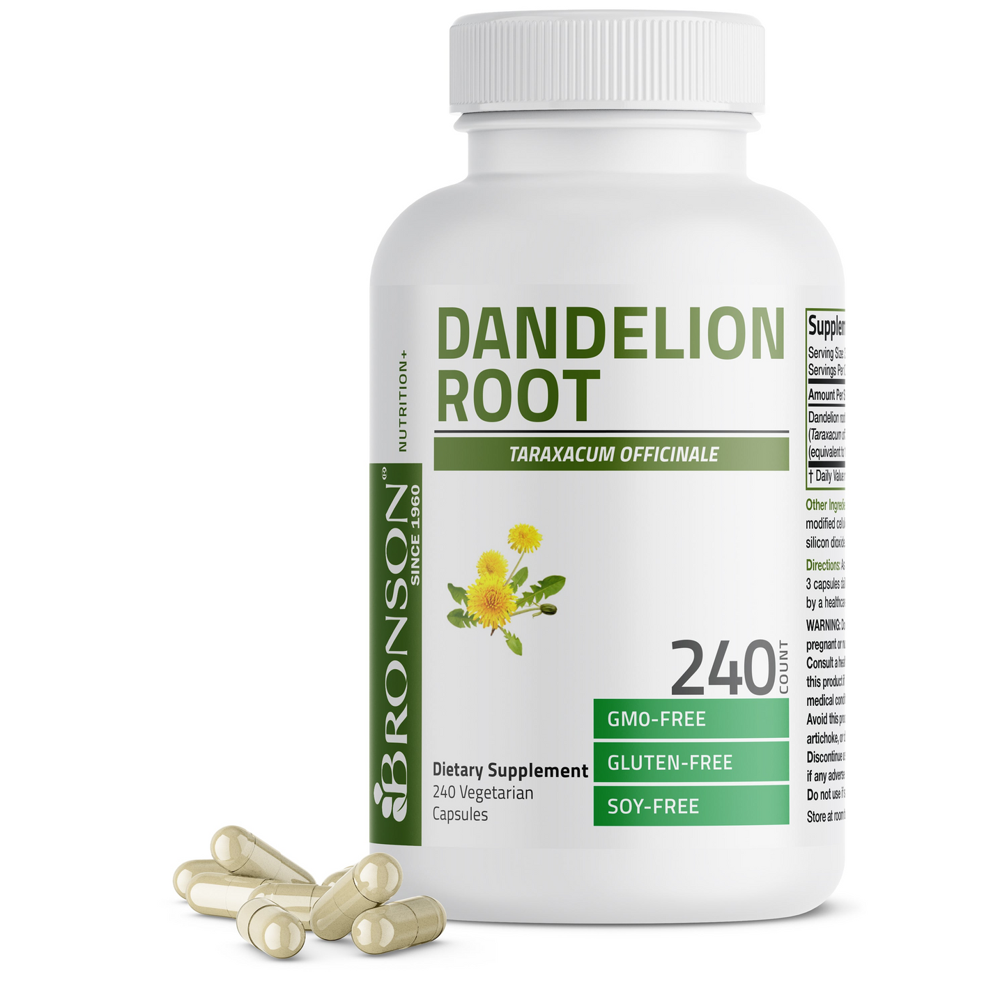 Bronson Vitamins Dandelion Root 1500 Mg per Serving 120 Caps
