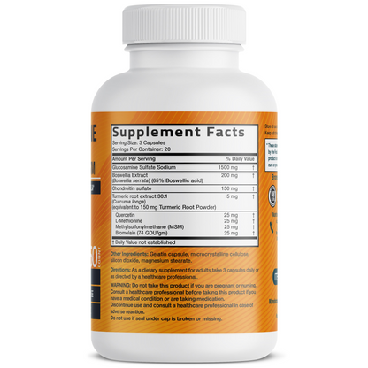 Bronson Vitamins Glucosamine Chondroitin Turmeric & Msm 60 Caps