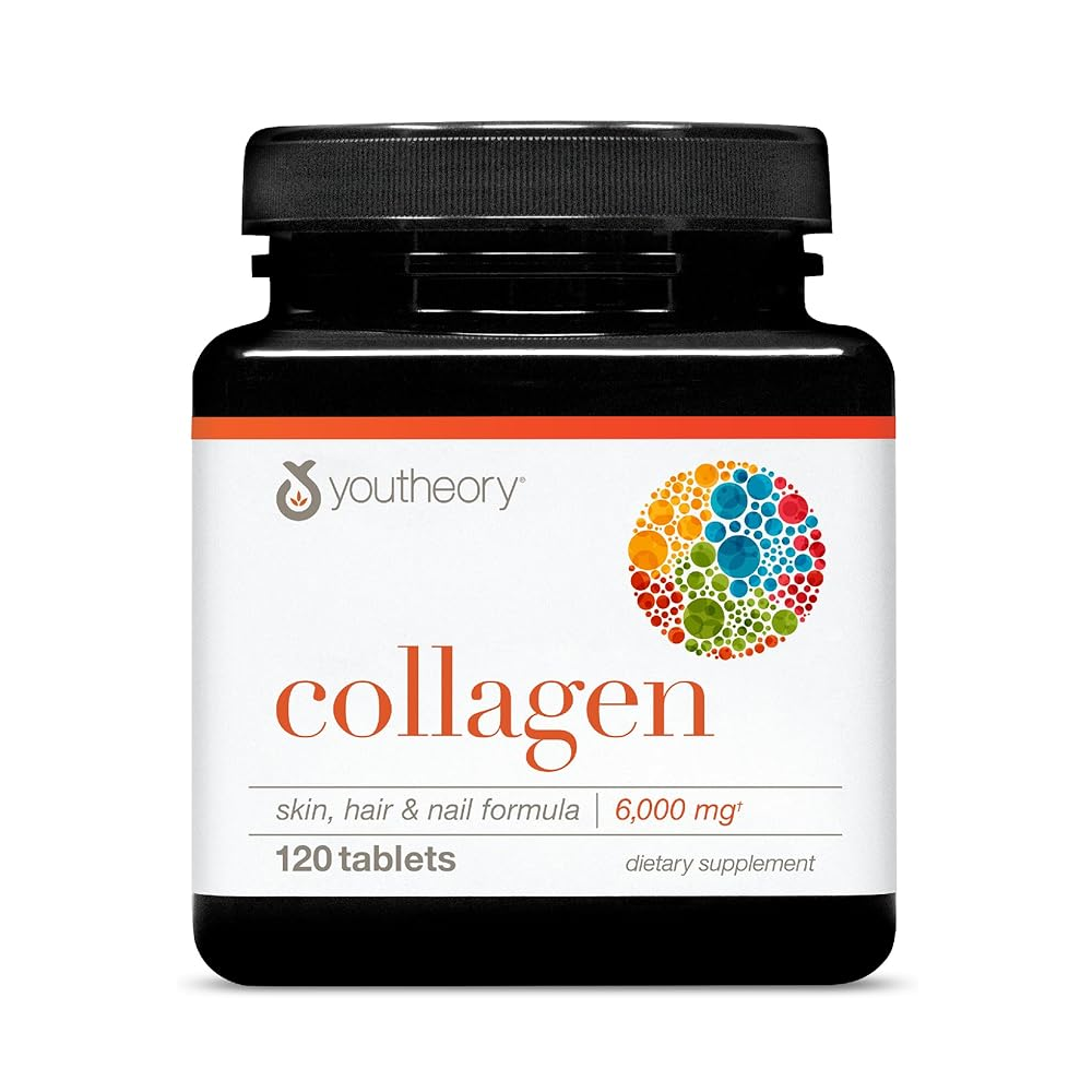 Youtheory Collagen – Skin, Hair & Nail Formula 6000mg with Vitamin C, 290 Tablets