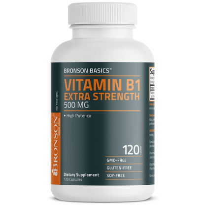 Bronson Vitamins Vitamin B1 Extra Strength 500 Mg 60 Caps