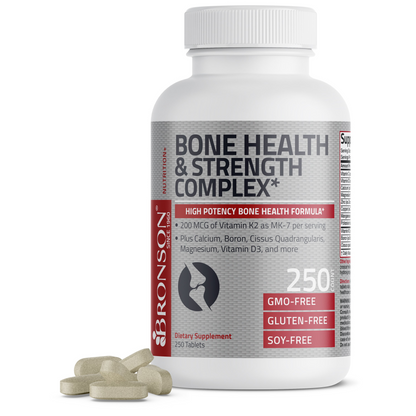 Bronson Vitamins Bone Health & Strength Complex Formula 60 Caps