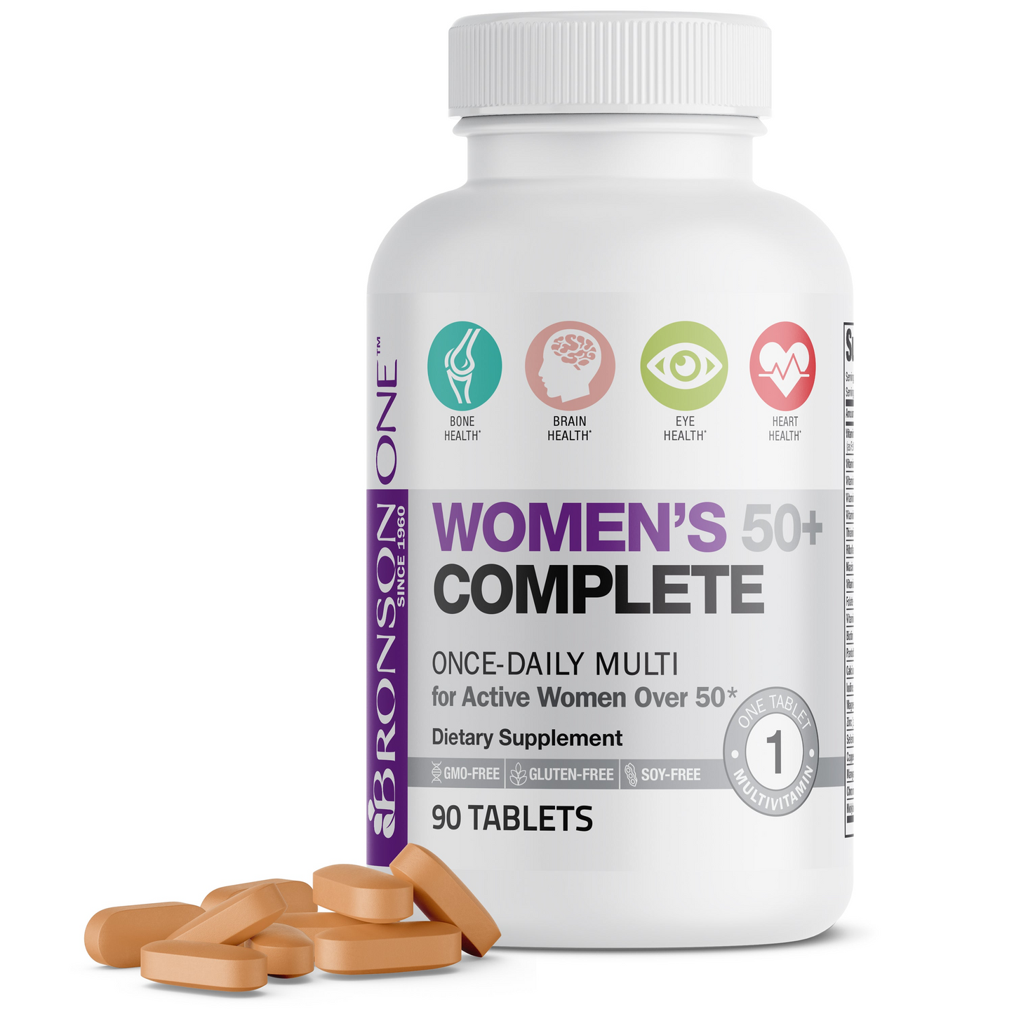 Bronson Vitamins Bronson One™ Women’s 50+ Complete Once-Daily Multivitamin 30 Tabs