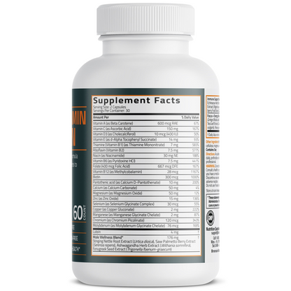 Bronson Vitamins Multivitamin for Men All-In-One Daily Coverage 60 Caps